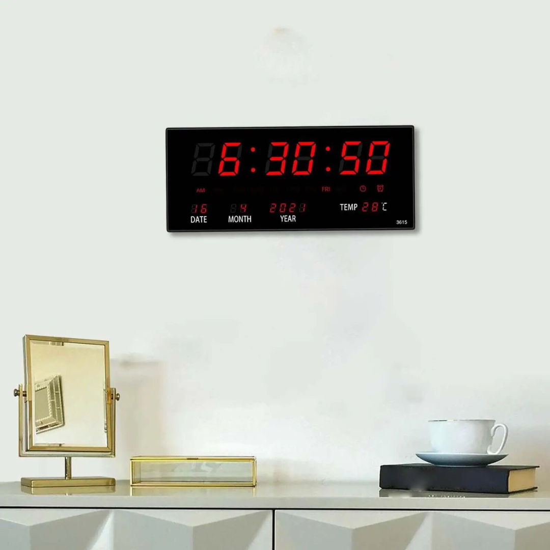 Reloj Led Grande De Pared Mirror Clock