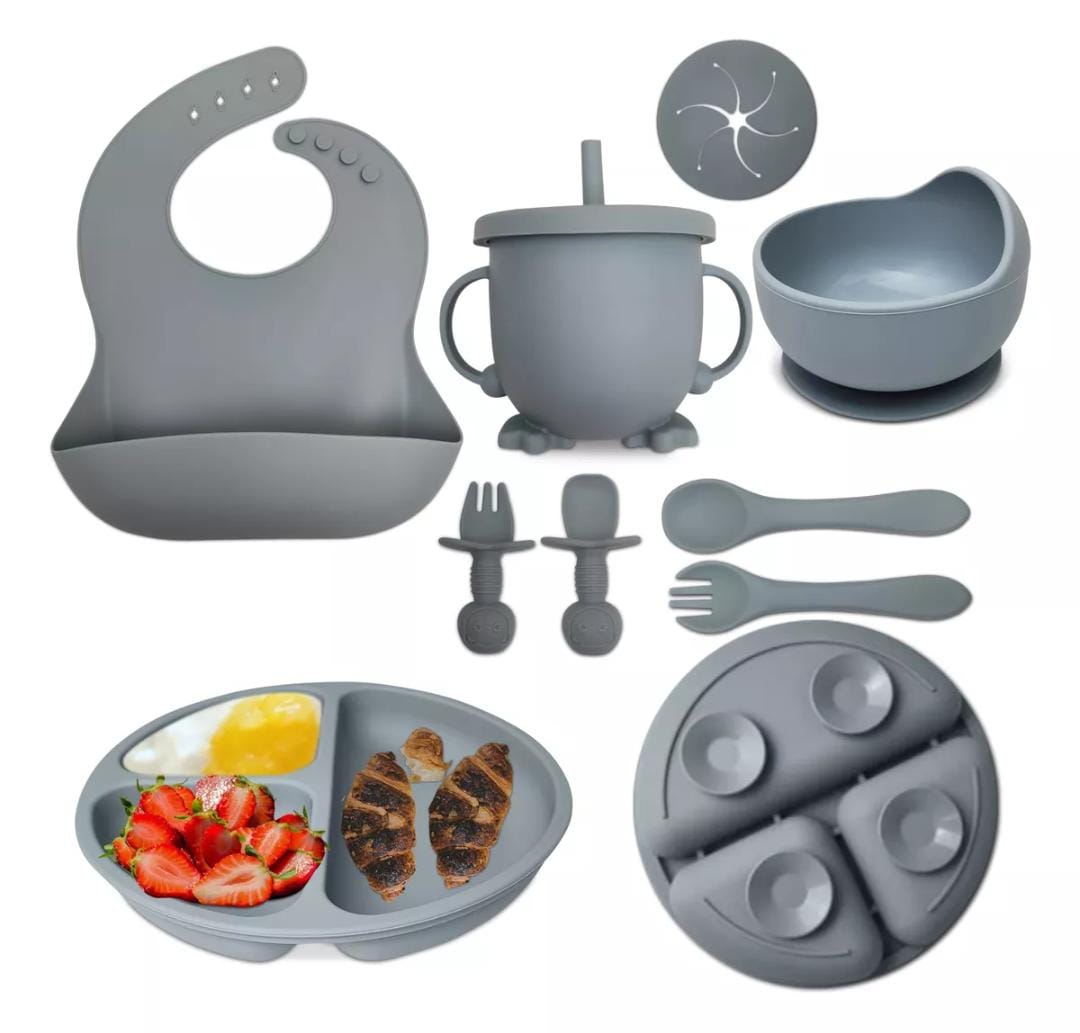 Juego de 10 artículos para la alimentación del bebé