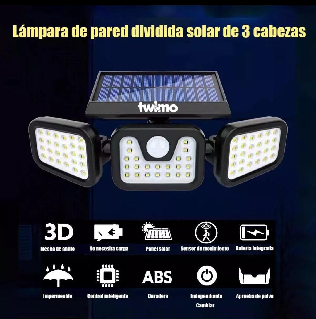 Lámpara Solar Led Giratoria Impermeable
