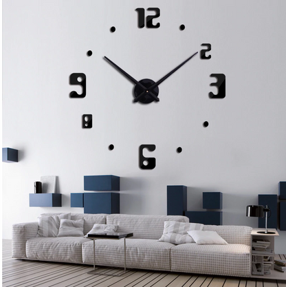 Reloj de pared 3D de 60cm Negro