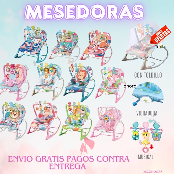SILLA VIBRADORA Y MECEDORA MUSICAL