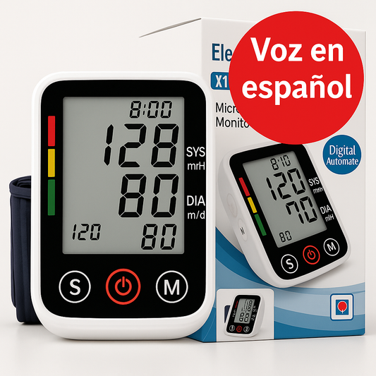 Tensiómetro de Brazo con Voz en Español 4.6 Excelente calidad(56)