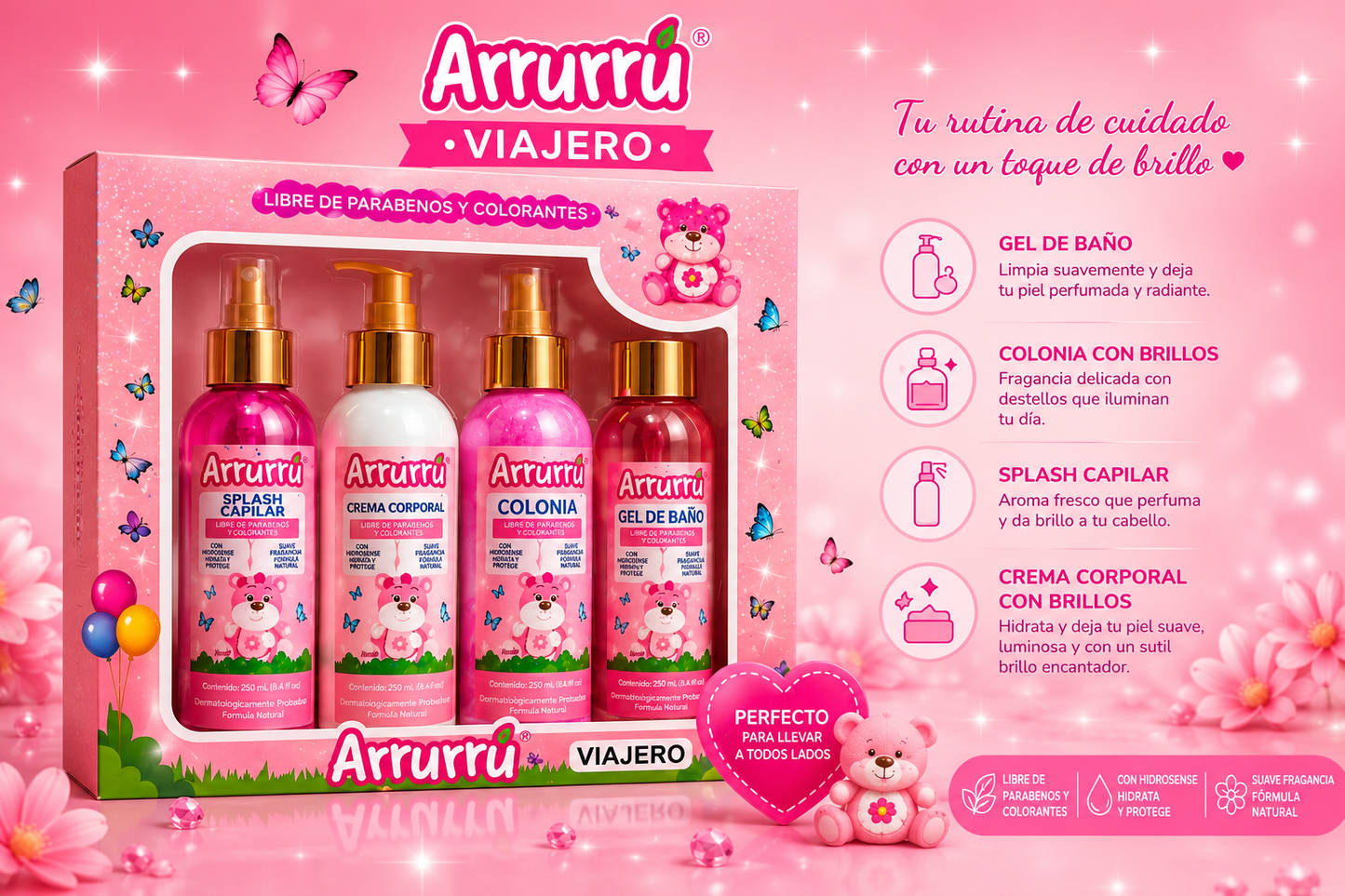 💖✨ Kit x4 Arrurrú Magic Glow ✨💙