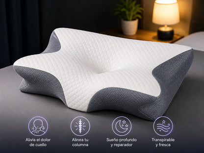 😴💙 ALMOHADA CERVICAL ERGONÓMICA ✨☁️ ¡Despierta renovado cada mañana!