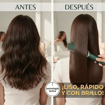 Cepillo Cerámico Iónico 2 en 1 | Alisa y Riza tu Cabello