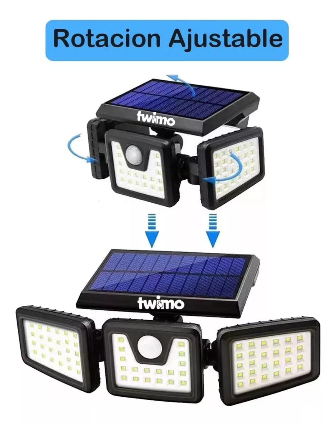 Lámpara Solar Led Giratoria Impermeable