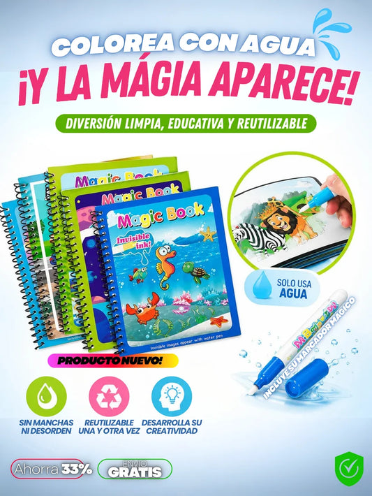 LIBRO MÁGICO DE AGUA PARA PINTAR + ENVIO GRATIS