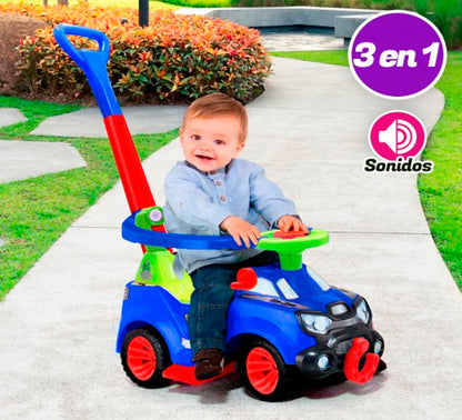Carro Paseador Y Montable 3 En 1