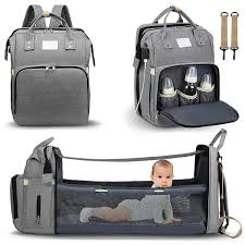 Pañalera Multifuncional 3 Un 1 Cuna Y Morral Impermeable
