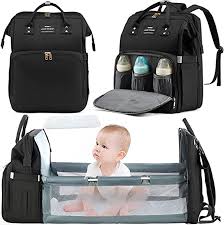 Pañalera Multifuncional 3 Un 1 Cuna Y Morral Impermeable