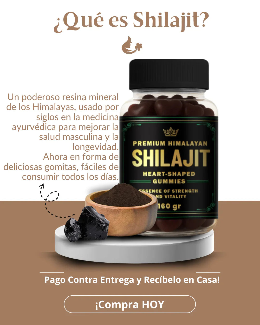 GOMAS SHILAJIT 💪 POTENCIADOR DE TESTOSTERONA🔥
