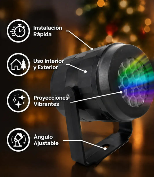 Proyector Figuras Navidenas Luces Color